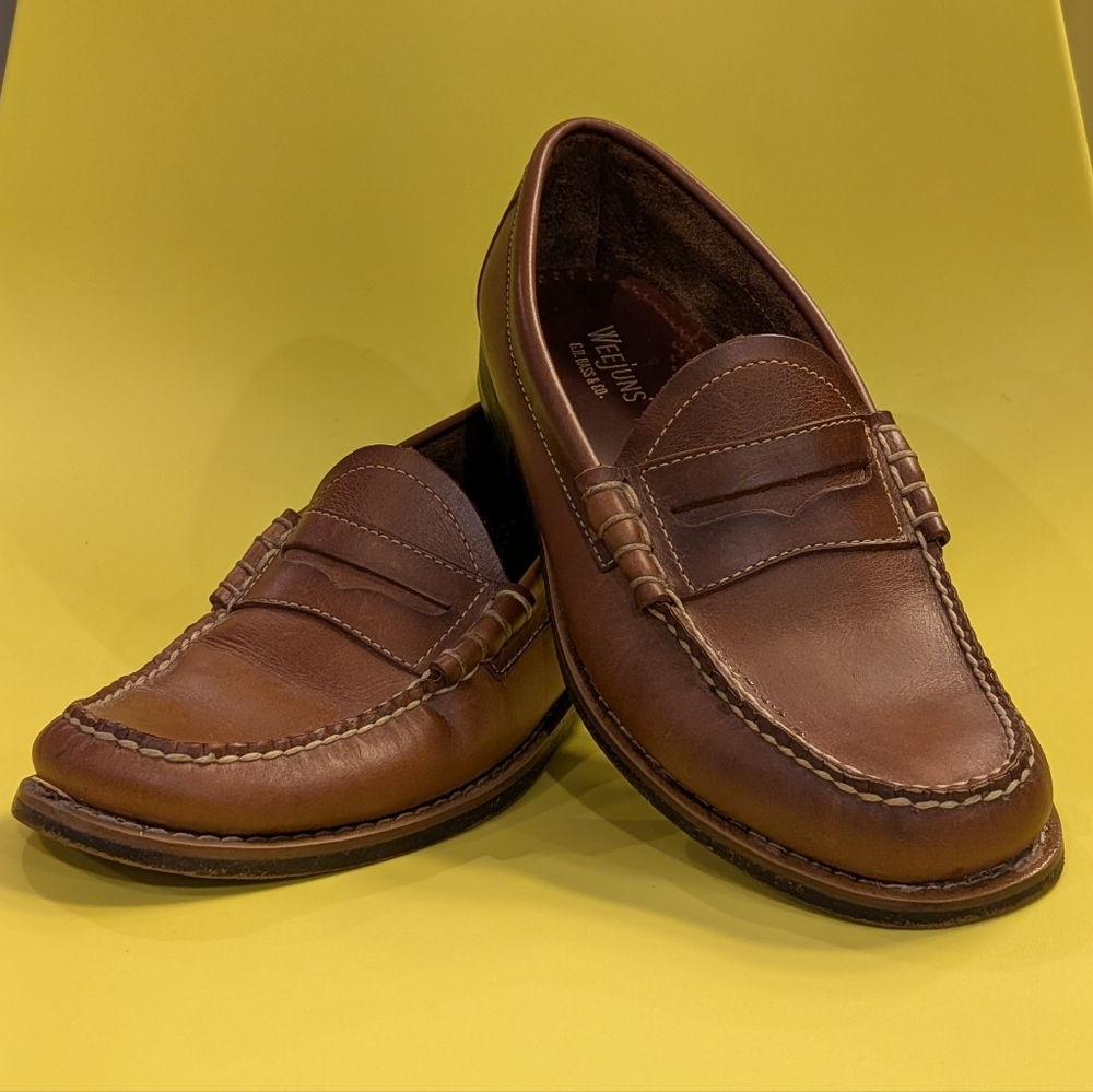 G.H. Bass Weejuns Brown Leather Penny Loafers